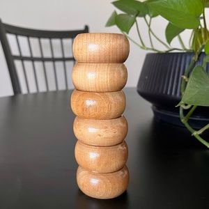 Set of 6 Handmade Wooden Eco Neutral Napkin Rings